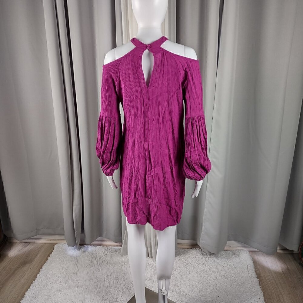TCEC Women's Light Purple, Off The Shoulder Long Sleeve Midi Dress Size L - Picture 3 of 13